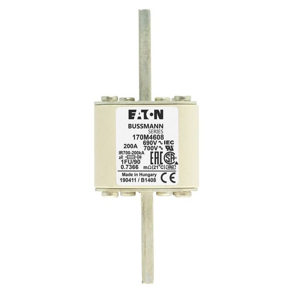 Fuse-link, high speed, 200 A, AC 690 V, size 1, 53 x 69 x 136 mm, aR, IEC, UL image 11