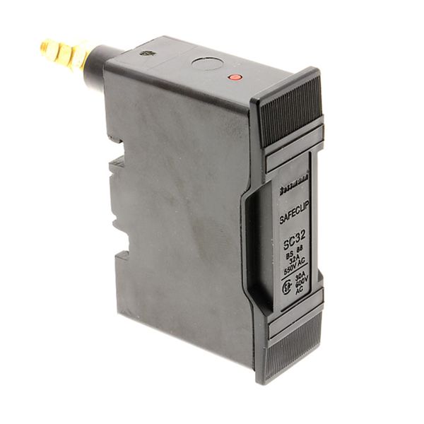 Fuse-holder, LV, 32 A, AC 550 V, BS88/F1, 1P, BS, front connected, back stud connected, black image 20