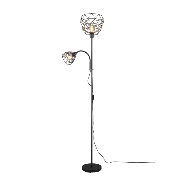 Haval floor lamp E27 + E14 matt black image 1