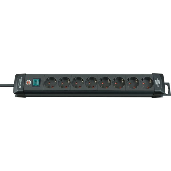 Premium-Line extension socket 8-way black 3m H05VV-F 3G1,5 image 1
