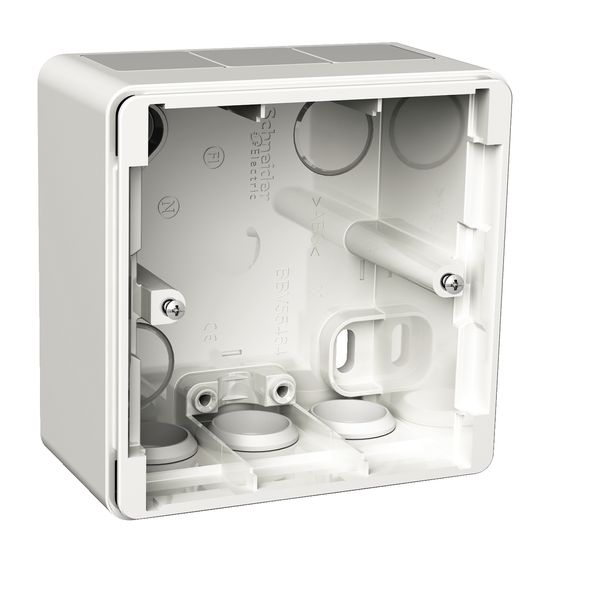 Exxact surface mounted box 1-gang high IP44 white image 3