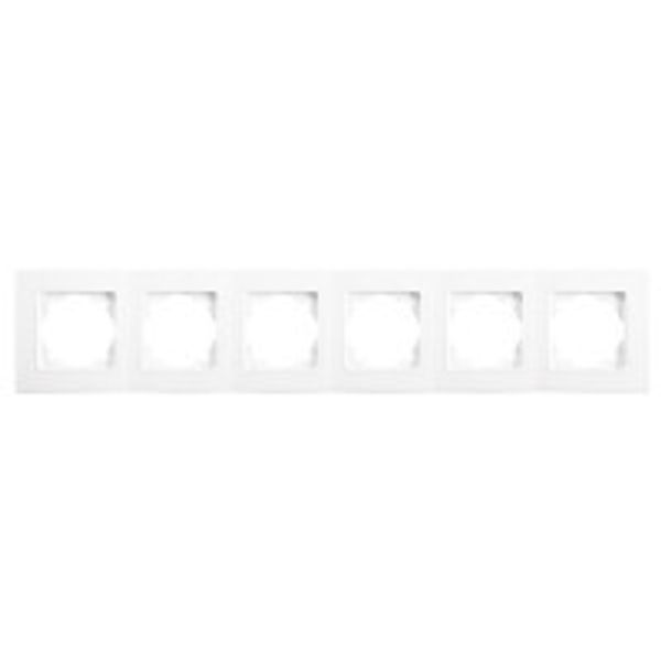 Linnera S Accessory White Six Gang Frame image 1