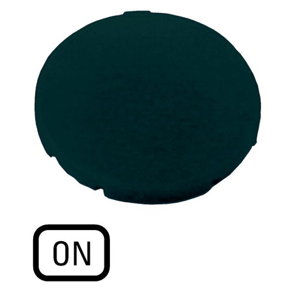 Button plate, flat black, ON image 1