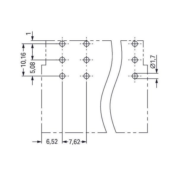 THT male header 1.0 x 1.2 mm solder pin angled light gray image 1