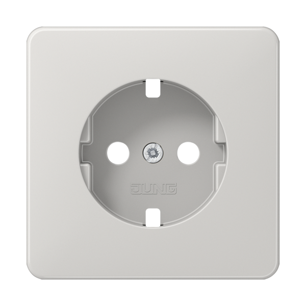 Zentralplatte für SCHUKO® Steckdosen, Thermoplast, Serie CD, lichtgrau image 1