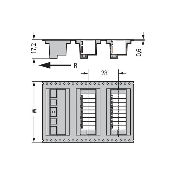 THR male header, 2-row 0.8 x 0.8 mm solder pin angled black image 5