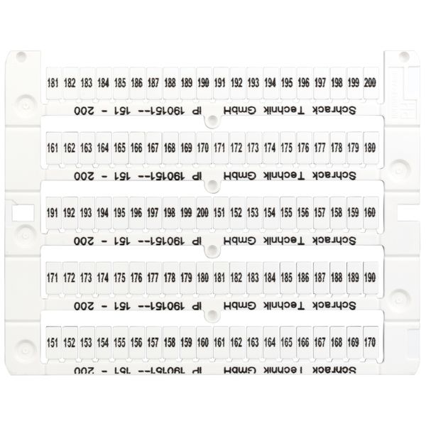 Marking tags for TB and ST - terminals, 151-201 (each 2x) image 1