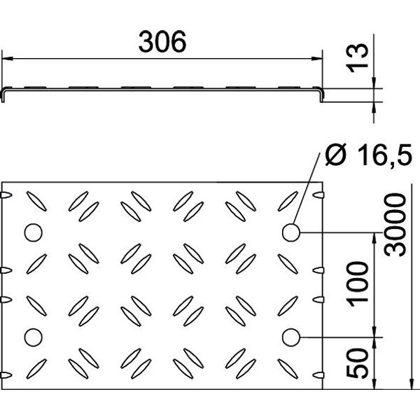 DBKR 300 DD Corrugated steel cover for walkable cable trays 300x3000 image 2