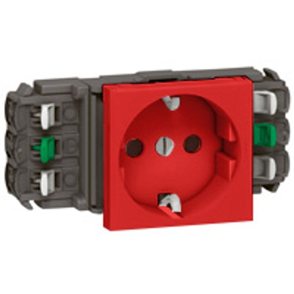 2P+E socket prog Mosaic for DLP trunking - automatic terminals - German std -red image 1