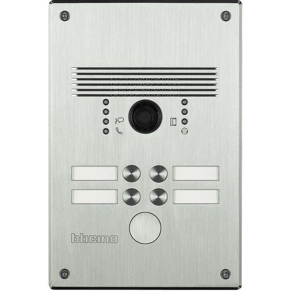 Monobloc vandal-resistant pushbutton panel Aluminium (2-4 calls) image 2