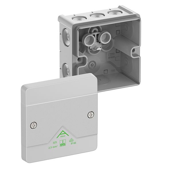 Junction box, Type of protection IP66, max. 2,5², Impact strength IK07, Protection class II, Ui 1000V AC, Ui 1000V DC, DLG, VDE, Halogen free image 1