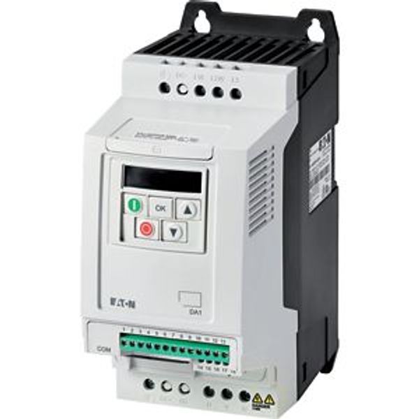 Variable frequency drive, 500 V AC, 3-phase, 2.1 A, 0.75 kW, IP20/NEMA 0, 7-digital display assembly (coated board) image 2