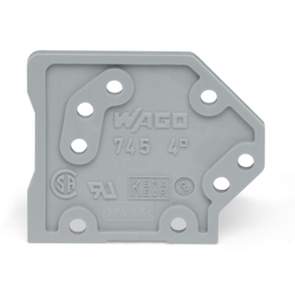 End plate 1.5 mm thick snap-fit type gray image 2