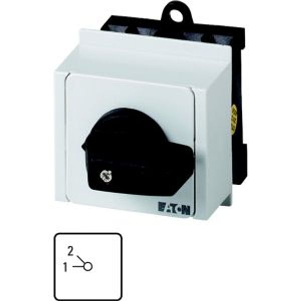 Step switches, T0, 20 A, service distribution board mounting, 3 contact unit(s), Contacts: 6, 45 °, maintained, Without 0 (Off) position, 1-2, Design image 2