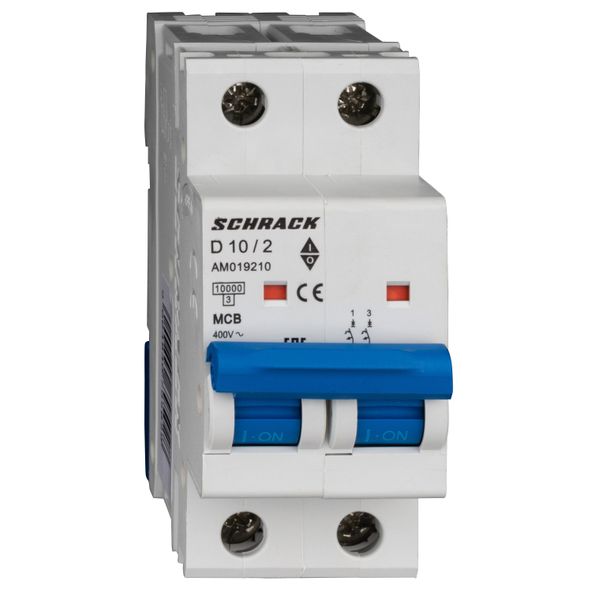 Miniature Circuit Breaker (MCB) AMPARO 10kA, D 10A, 2-pole image 1