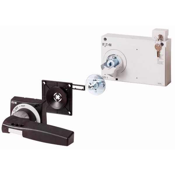 Door coupling rotary handle, black, +key lock, size 4 image 2