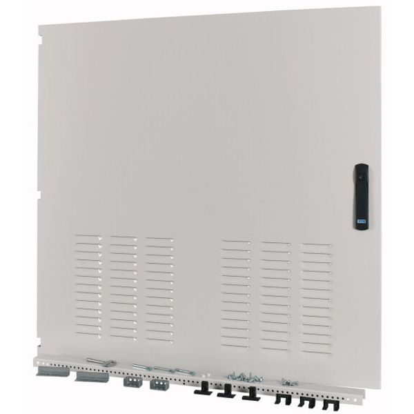 Box Solution door, ventilated, IP42, left, HxW=975x1000mm, grey image 1