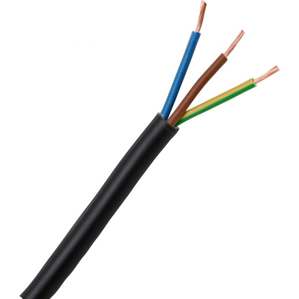 cable H03VV-F 3Gx0,75 black 5 m co image 1