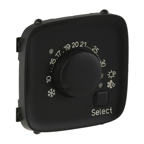 Cover plate Valena Allure - electronic room thermostat - black image 1