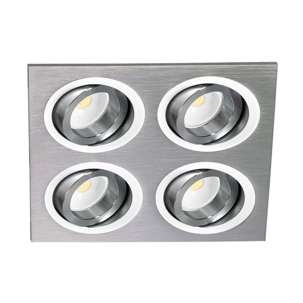 Helium Quad Recessed Light Aluminium image 1