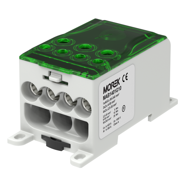OJL400A green in1xAl/Cu240 out 4x35/3x50mm² Distribution block image 2