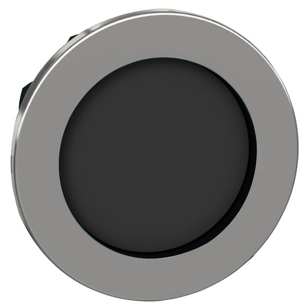Head for non illuminated push button, Harmony XB4, flush mounted black pushbutton recessed image 1