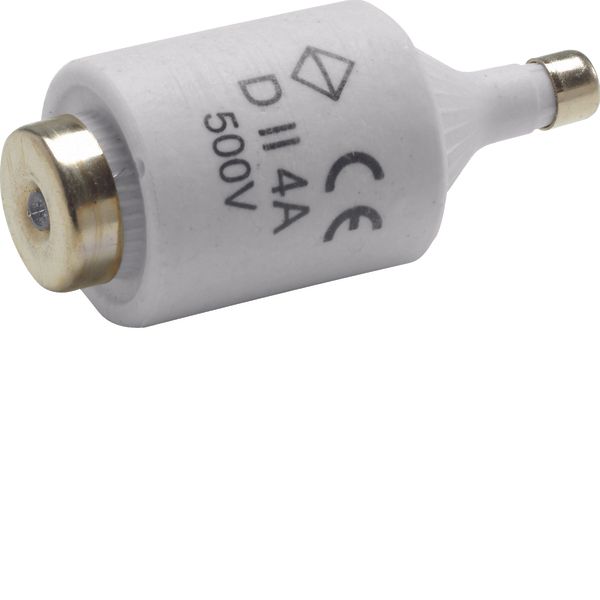 Fuse-link DII E27 4A 500V, tripping characteristic fast, with indicato image 1