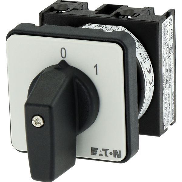 ON-OFF switches, T0, 20 A, flush mounting, 1 contact unit(s), Contacts: 2, 45 °, maintained, With 0 (Off) position, 0-1, Design number 15402 image 13