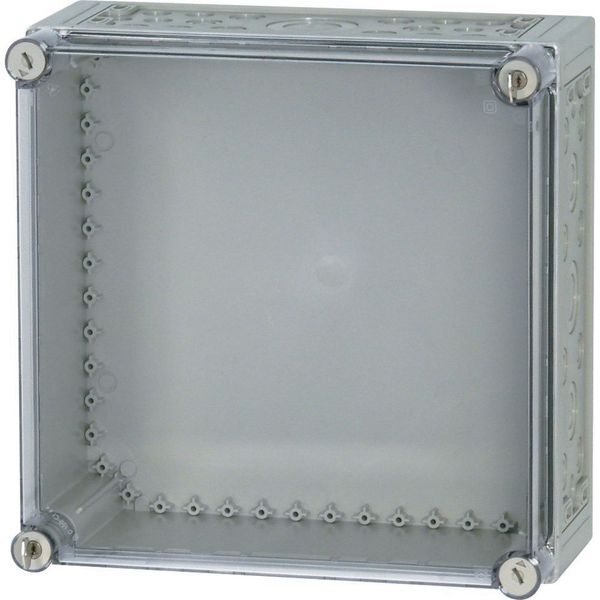 Cap, transparent smoky gray, lockable, HxWxD=375x375x25mm image 3