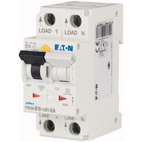 Electronic RCD/MCB combination, 16 A, 100 mA, MCB trip characteristic: B, 1p+N, RCD trip characteristic: A image 3