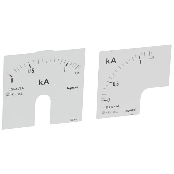 Measuring dial for ammeter - 0-1250 A - fixing on door image 1