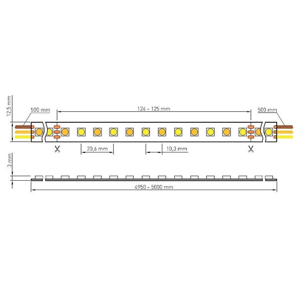 FS 115, DW, 100% MIX, 26,3W/m, 2108lm/m, 24VDC, IP44, l=5m image 4