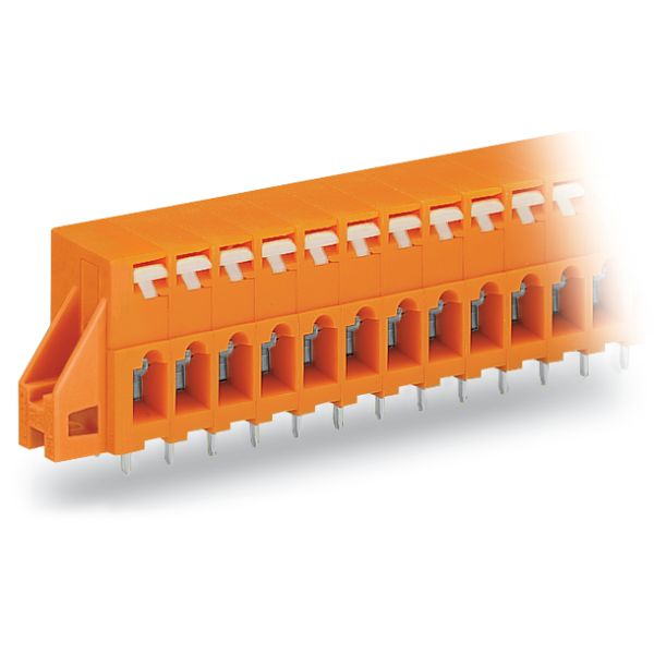 PCB terminal block push-button 2.5 mm² orange image 1