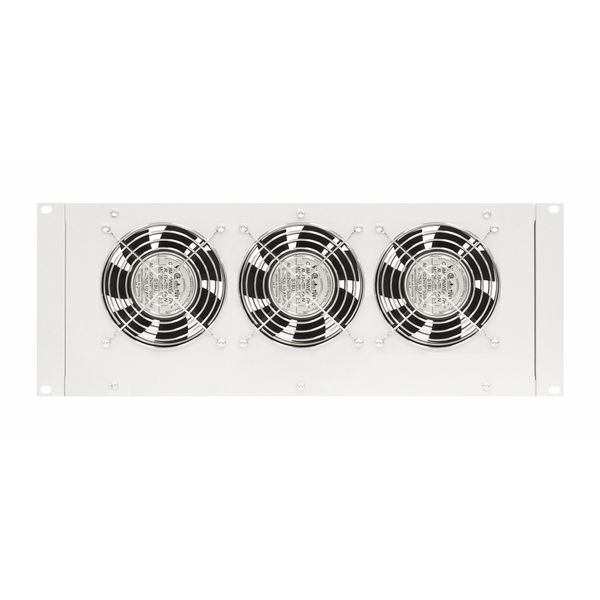 Roof fan-unit with 3 fans and thermostat, 19", 4U, RAL7035 image 2