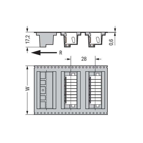 THR male header, 2-row 0.8 x 0.8 mm solder pin angled black image 5