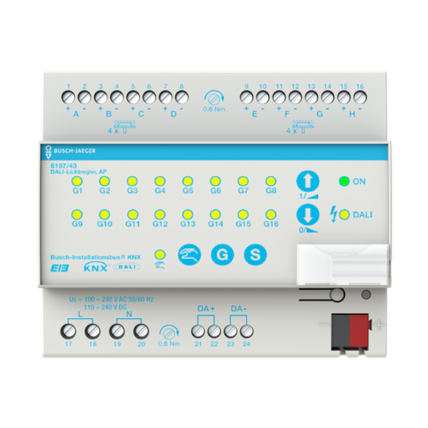 6197/43 DALI Light Controller, 8-fold, Manual Operation, MDRC, BJE image 2