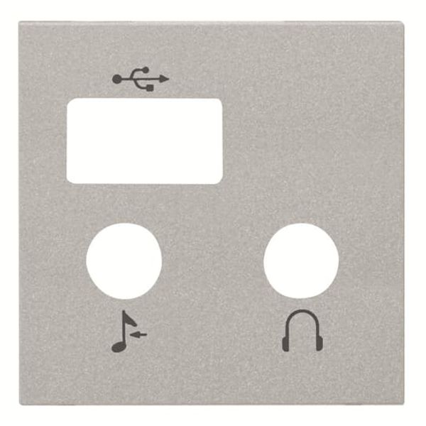 N2268.3 PL Cover plate USB Central cover plate Silver - Zenit image 1