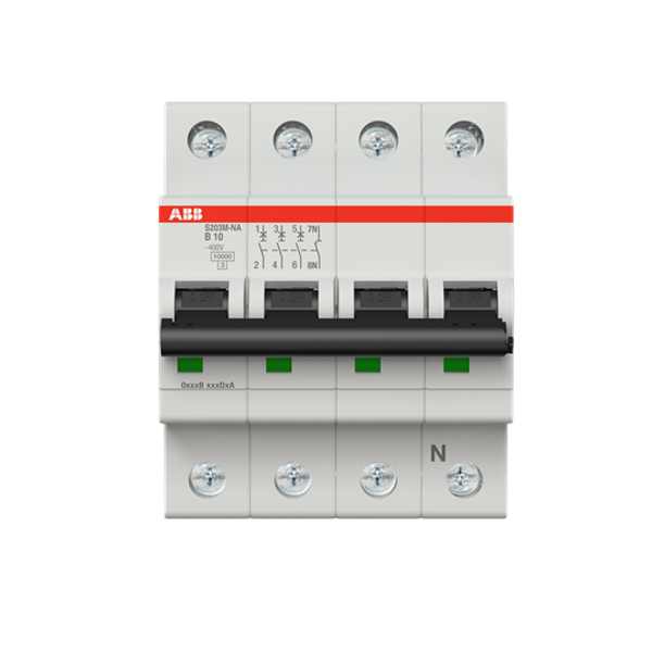 S203M-B10NA Miniature Circuit Breaker - 3+NP - B - 10 A image 4