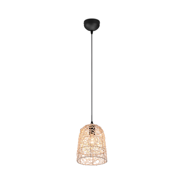 Lovis pendant 1-pc E27 rattan image 1