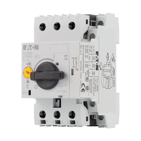 Motor-protective circuit-breaker, 3p+1N/O+1N/C, Ir=6.3-10A, screw conn image 9