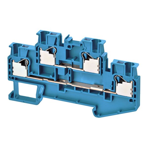 Multi-tier feed-through DIN rail terminal block with push-in plus conn image 3