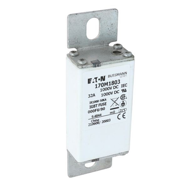 Fuse-link, high speed, 32 A, DC 1000 V, size 000, 24 x 36 x 115 mm, aR, IEC image 9