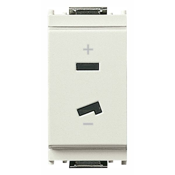 Polarized 2P 6A 24V SELV outlet white image 1