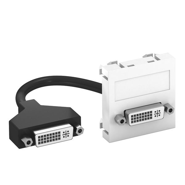 MTG-DVI F RW1 Multimedia support, DVI with cable, socket-socket 45x45mm image 1