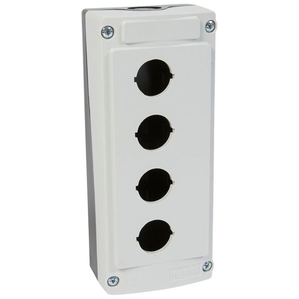 Osmoz control station to be equipped - IP 66 - IK 07 - 4 holes - grey image 1