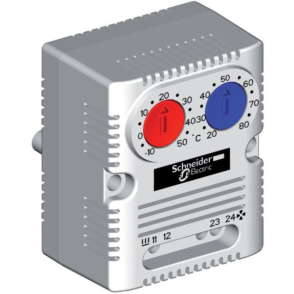 ClimaSys CC - double thermostat 250V - range of temperature 0…60°C - 1NO/NC - °C image 1