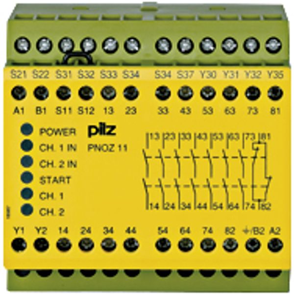 PNOZ 11 42VAC 24VDC 7n/o 1n/c image 1