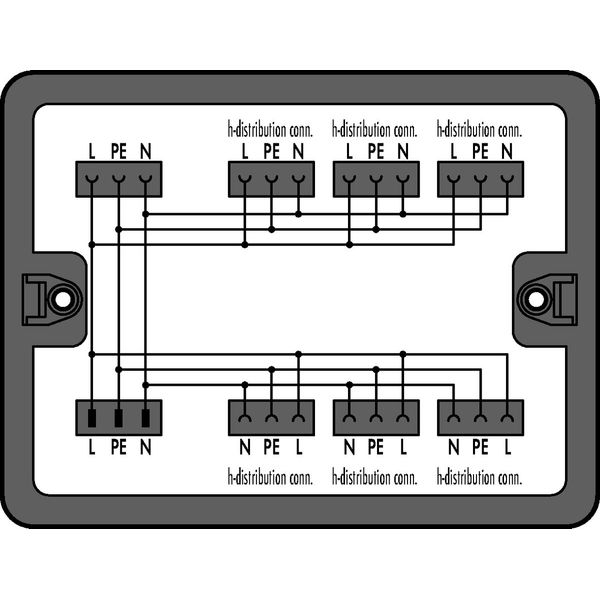 Distribution box Single-phase current (230 V) 1 input black image 1