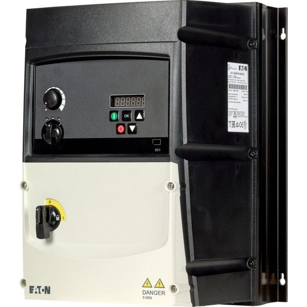 Variable frequency drive, 400 V AC, 3-phase, 30 A, 15 kW, IP66/NEMA 4X, Radio interference suppression filter, Brake chopper, 7-digital display assemb image 14