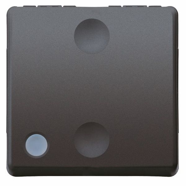 PUSH-BUTTON 1P 250V ac - NO 10A ILLUMINABLE - 2 MODULES - SYSTEM BLACK image 2